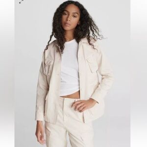 NWT Rag & Bone Field Ohara Cotton Jacket Ecru White Casual Military Women’s XS